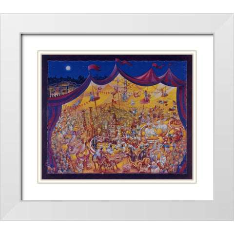 Under The Big Top White Modern Wood Framed Art Print with Double Matting by Bell, Bill