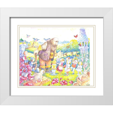 The Selfish Giant #12 White Modern Wood Framed Art Print with Double Matting by Bell, Bill