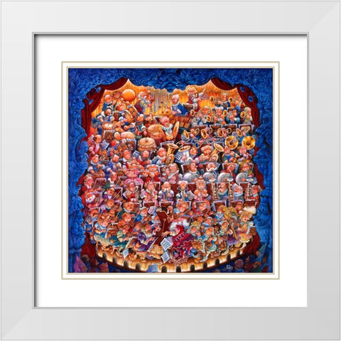 Concertanti Furioso White Modern Wood Framed Art Print with Double Matting by Bell, Bill