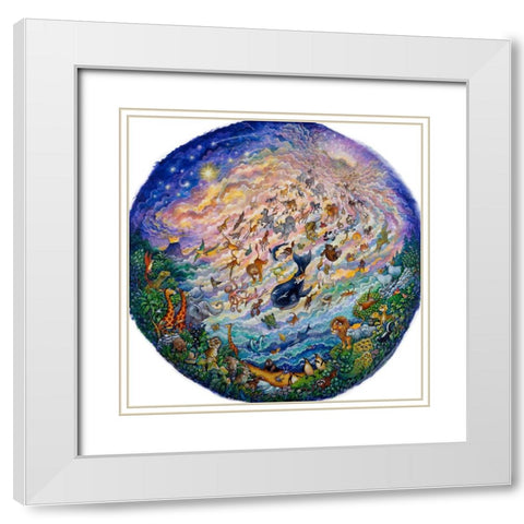 In The Beginning (Pc) White Modern Wood Framed Art Print with Double Matting by Bell, Bill