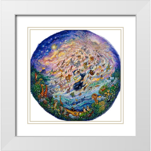 In The Beginning (Pc) White Modern Wood Framed Art Print with Double Matting by Bell, Bill