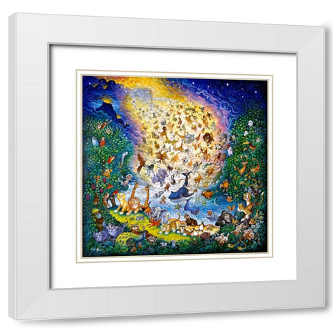 The Joy Of Creation White Modern Wood Framed Art Print with Double Matting by Bell, Bill