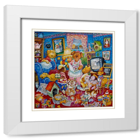 Mutters Day White Modern Wood Framed Art Print with Double Matting by Bell, Bill