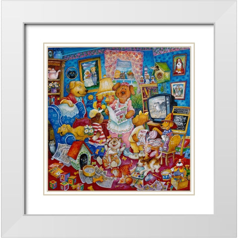 Mutters Day White Modern Wood Framed Art Print with Double Matting by Bell, Bill