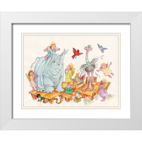 14A White Modern Wood Framed Art Print with Double Matting by Bell, Bill