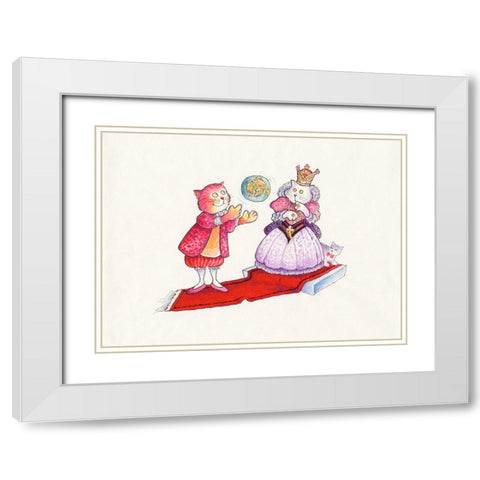 29A - Columbus White Modern Wood Framed Art Print with Double Matting by Bell, Bill