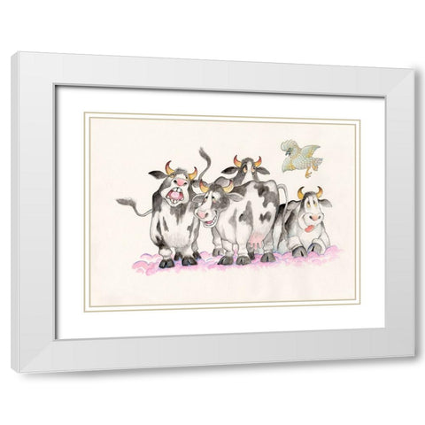 28C White Modern Wood Framed Art Print with Double Matting by Bell, Bill