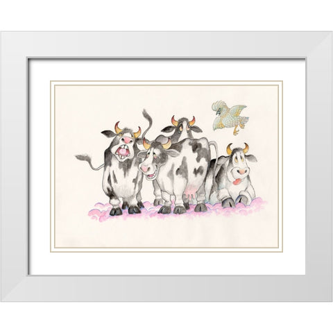 28C White Modern Wood Framed Art Print with Double Matting by Bell, Bill