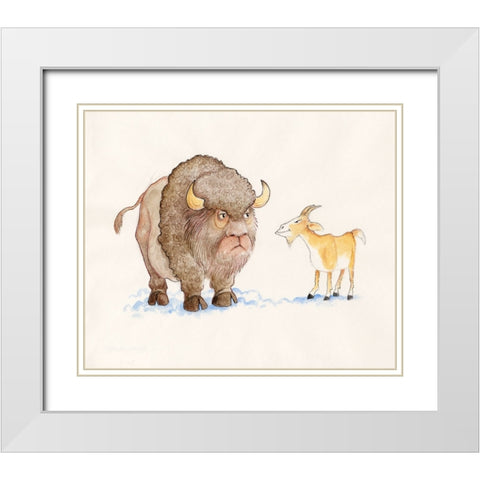 34A White Modern Wood Framed Art Print with Double Matting by Bell, Bill
