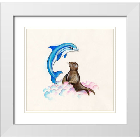 36B White Modern Wood Framed Art Print with Double Matting by Bell, Bill