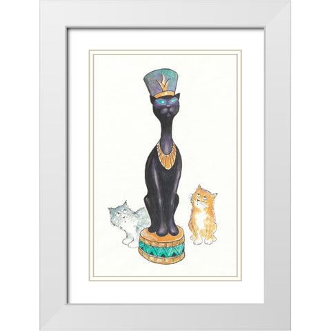 15A - Cleo White Modern Wood Framed Art Print with Double Matting by Bell, Bill