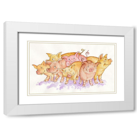 41B White Modern Wood Framed Art Print with Double Matting by Bell, Bill