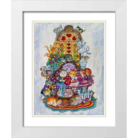 Love Notes White Modern Wood Framed Art Print with Double Matting by Bell, Bill