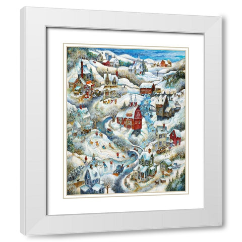 Country Winter (2) White Modern Wood Framed Art Print with Double Matting by Bell, Bill