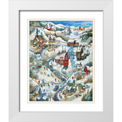 Country Winter (2) White Modern Wood Framed Art Print with Double Matting by Bell, Bill