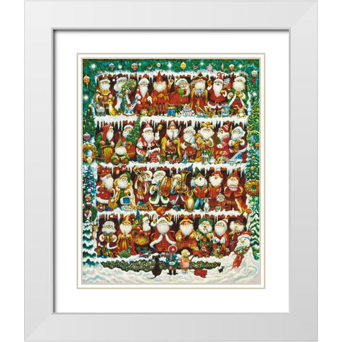 Will The Real Santa White Modern Wood Framed Art Print with Double Matting by Bell, Bill