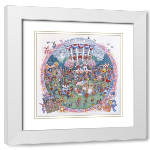 Easter At The White House (Pc) White Modern Wood Framed Art Print with Double Matting by Bell, Bill