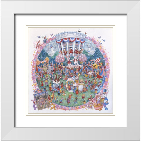 Easter At The White House (Pc) White Modern Wood Framed Art Print with Double Matting by Bell, Bill