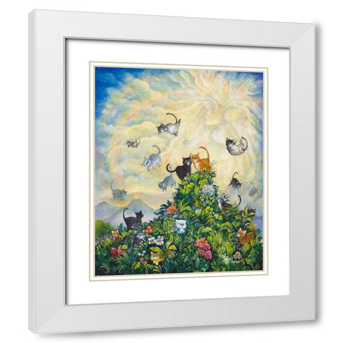 Cat Creation White Modern Wood Framed Art Print with Double Matting by Bell, Bill