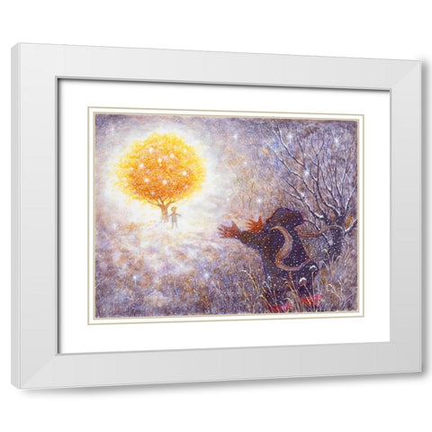 The Selfish Giant #7 White Modern Wood Framed Art Print with Double Matting by Bell, Bill