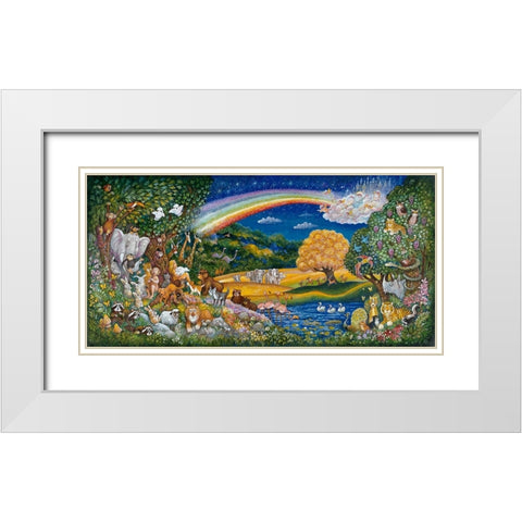 Put Them In The Garden White Modern Wood Framed Art Print with Double Matting by Bell, Bill
