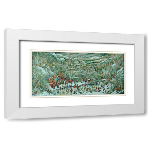 Camelot White Modern Wood Framed Art Print with Double Matting by Bell, Bill