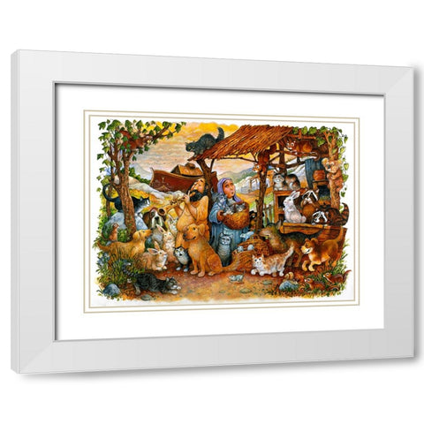 Book Image 12 White Modern Wood Framed Art Print with Double Matting by Bell, Bill