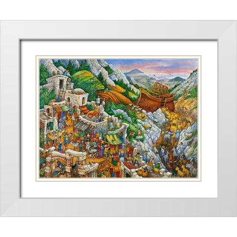 Book Image 13 White Modern Wood Framed Art Print with Double Matting by Bell, Bill