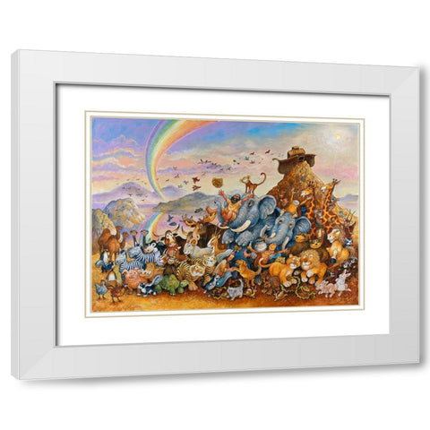 Book Image 15 White Modern Wood Framed Art Print with Double Matting by Bell, Bill