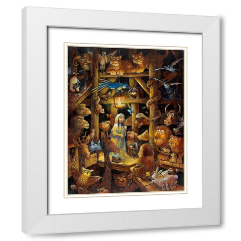 Book Image 19 White Modern Wood Framed Art Print with Double Matting by Bell, Bill