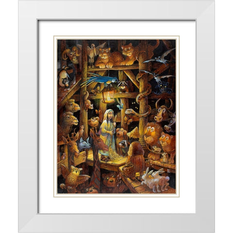 Book Image 19 White Modern Wood Framed Art Print with Double Matting by Bell, Bill