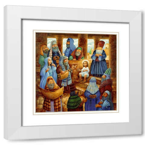 J C In Temple White Modern Wood Framed Art Print with Double Matting by Bell, Bill
