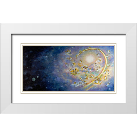 Heaven White Modern Wood Framed Art Print with Double Matting by Bell, Bill