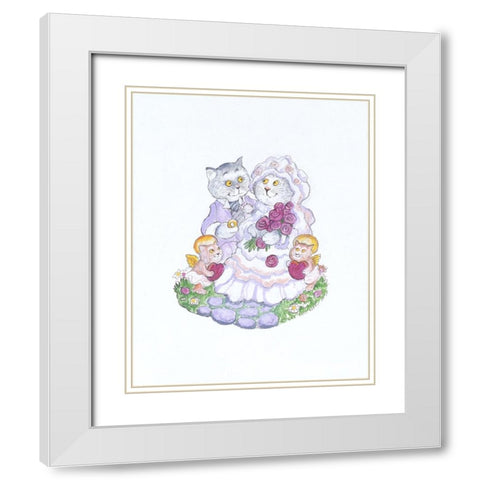 The Wedding White Modern Wood Framed Art Print with Double Matting by Bell, Bill