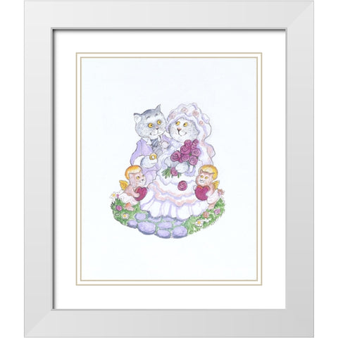 The Wedding White Modern Wood Framed Art Print with Double Matting by Bell, Bill