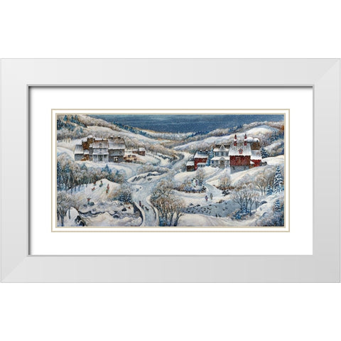 When Winter Comes 2... White Modern Wood Framed Art Print with Double Matting by Bell, Bill