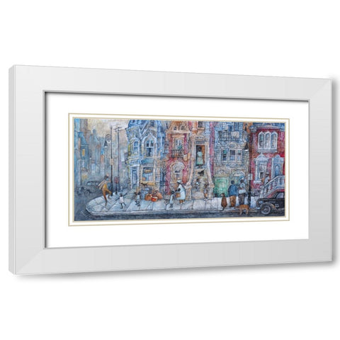 Mister Bojangles White Modern Wood Framed Art Print with Double Matting by Bell, Bill