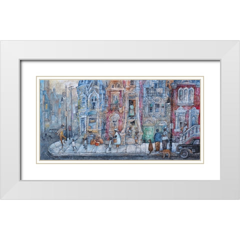 Mister Bojangles White Modern Wood Framed Art Print with Double Matting by Bell, Bill