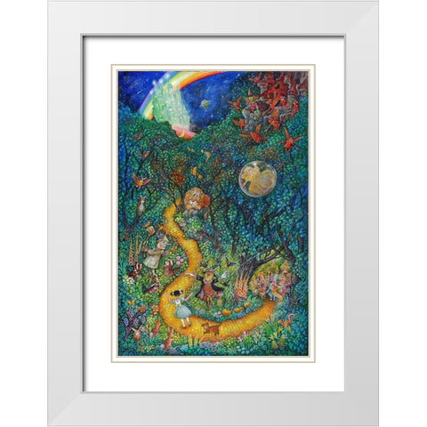 Off to See the Wizard White Modern Wood Framed Art Print with Double Matting by Bell, Bill