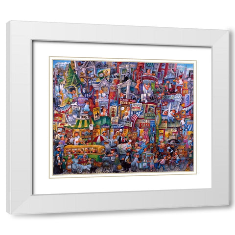 Where I Show Up... White Modern Wood Framed Art Print with Double Matting by Bell, Bill