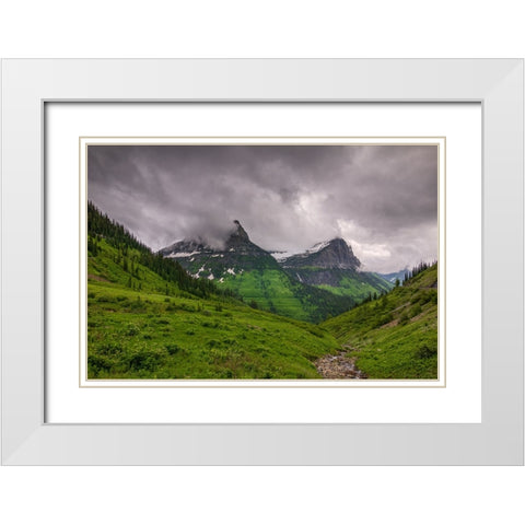 A Storm Brewing White Modern Wood Framed Art Print with Double Matting by Sherrell, Bill
