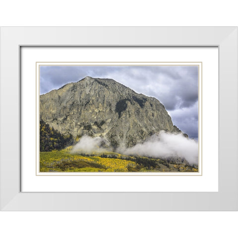 Angel Mountain White Modern Wood Framed Art Print with Double Matting by Sherrell, Bill