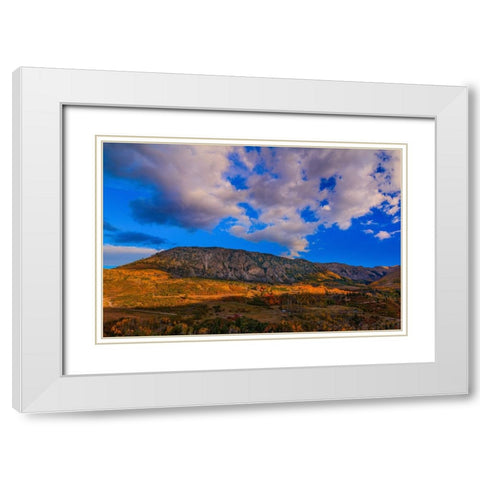 Autumn In Telluride White Modern Wood Framed Art Print with Double Matting by Sherrell, Bill