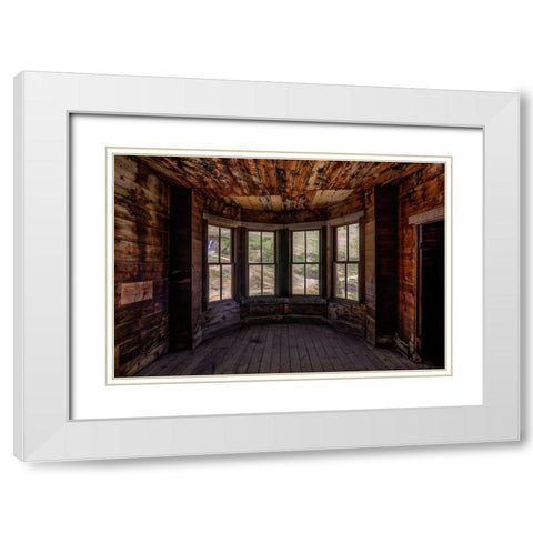 Bay Window White Modern Wood Framed Art Print with Double Matting by Sherrell, Bill