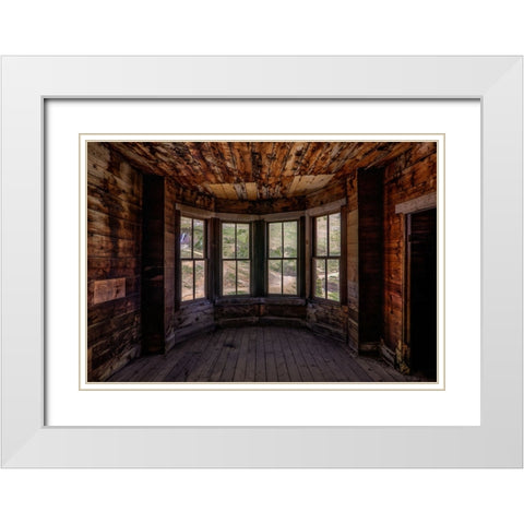 Bay Window White Modern Wood Framed Art Print with Double Matting by Sherrell, Bill