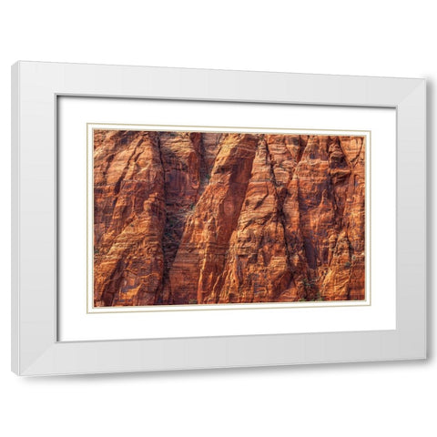 Cliffhanger White Modern Wood Framed Art Print with Double Matting by Sherrell, Bill