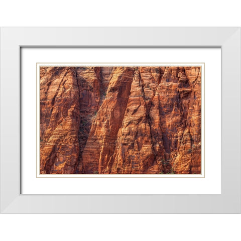 Cliffhanger White Modern Wood Framed Art Print with Double Matting by Sherrell, Bill