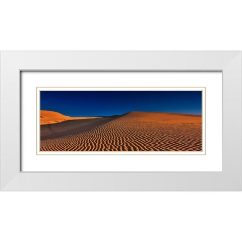 Dune Squiggles White Modern Wood Framed Art Print with Double Matting by Sherrell, Bill