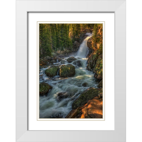 Falling For You White Modern Wood Framed Art Print with Double Matting by Sherrell, Bill