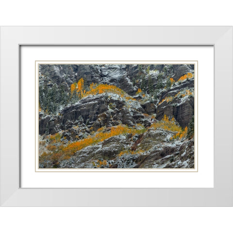 Fire And Ice White Modern Wood Framed Art Print with Double Matting by Sherrell, Bill